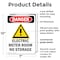 Signmission Electric Meter Room Danger Sign, Plastic, 7in W x 10in L, 2PK OS-2PACK-DS-P-710-V-1192 - alternate 5
